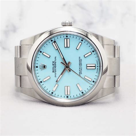 rolex oyster 41 mm blue|rolex op 41 tiffany.